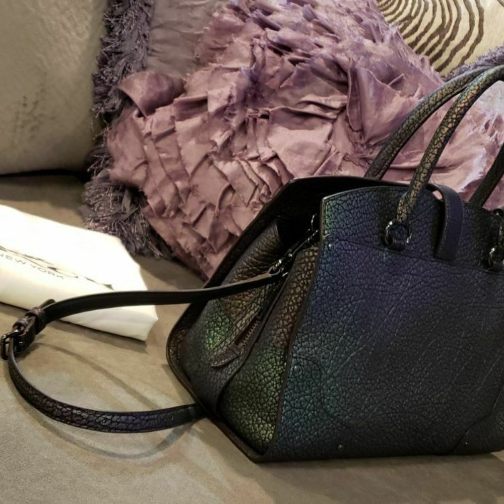 RARE!!! 🦄LARGE🦄 COACH MERCER 30 HOLOGRAM OIL-SLICK MERMAID SATCHEL - Picture 10 of 14